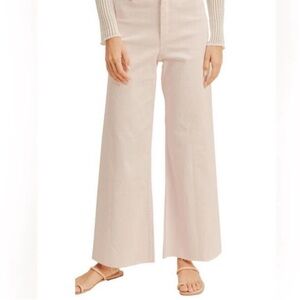 Blush Pink Wide-Leg Jeans